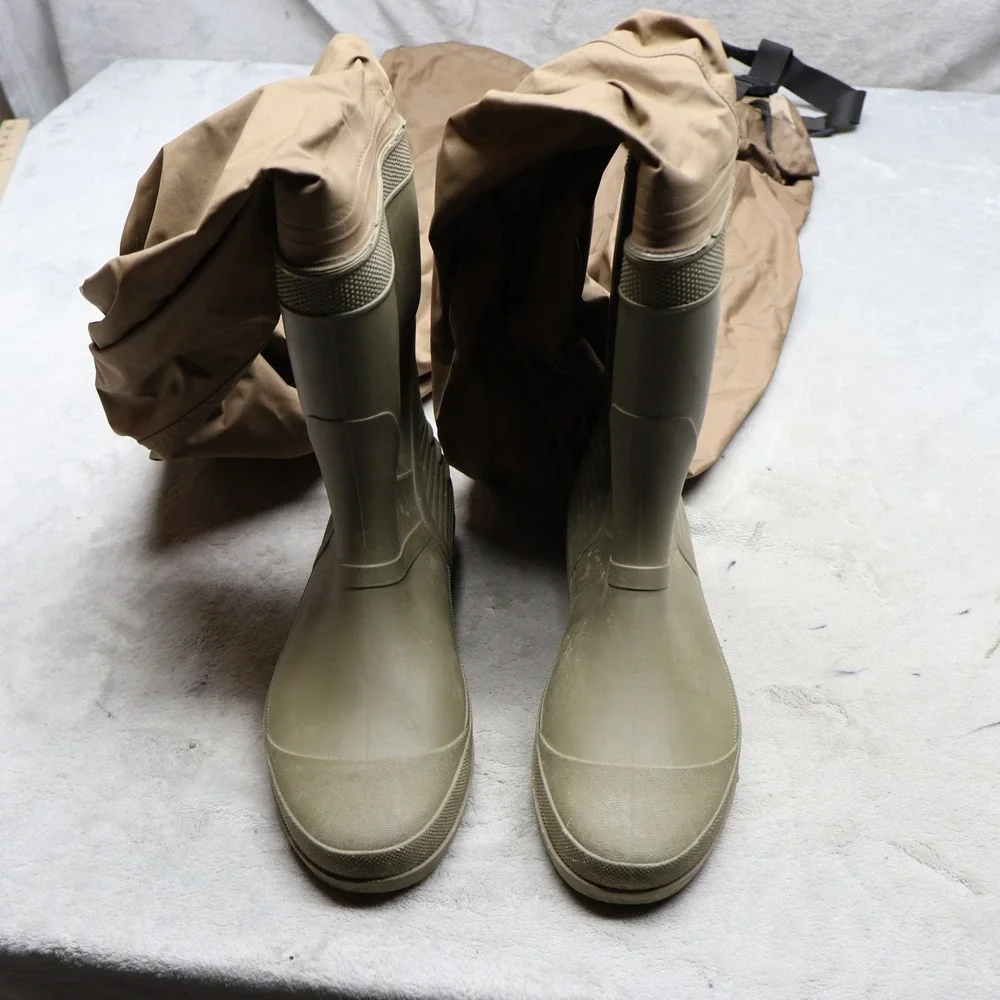 Hodgman Mens 11 Chest Waders Boot Brown Fishing Hunting Suspender Waterproof